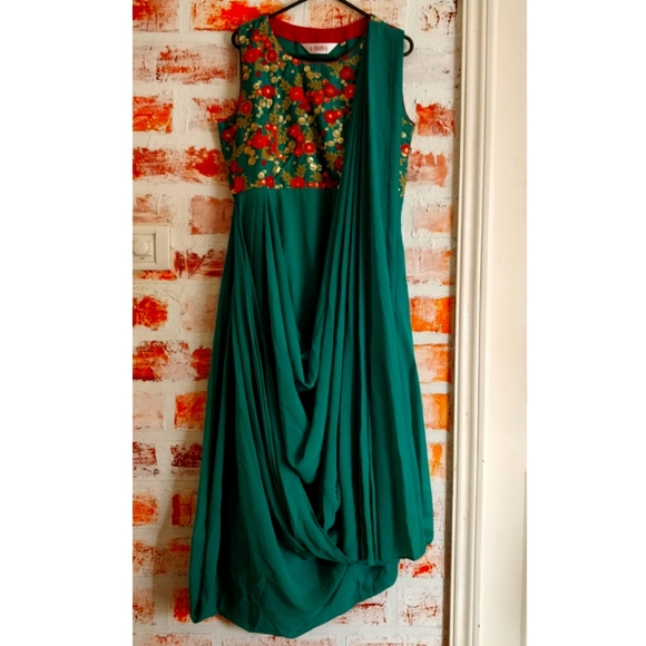 Biba Green Fusion Suit Size 34 - Picture 3 of 3